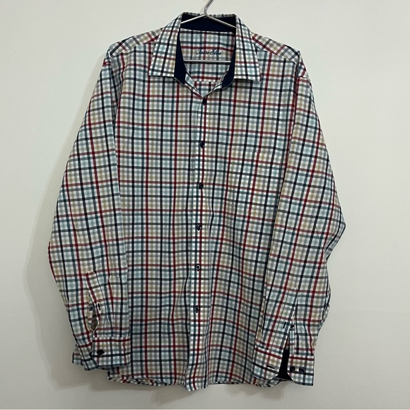 Men's Plaid Button-Up Shirt by Tasso Elba is in like new condition. Size X-Large - Picture 1 of 9